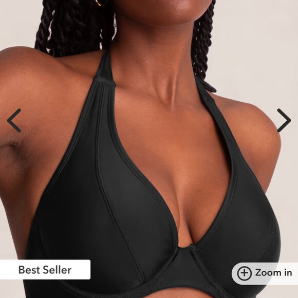 Shapermint Essentials Full Coverage Halter Bikini Top [A1-15] - Picture 1 of 6